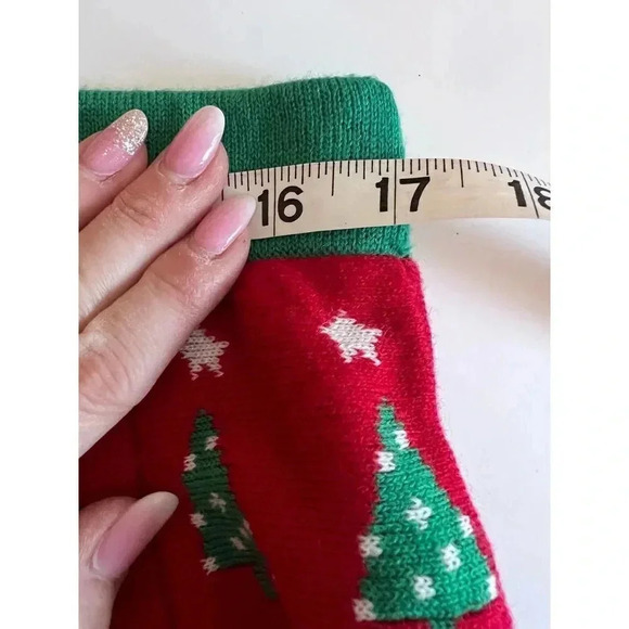 It’s our time red green Christmas sweater tree snowflake mini skirt size medium - Picture 5 of 8